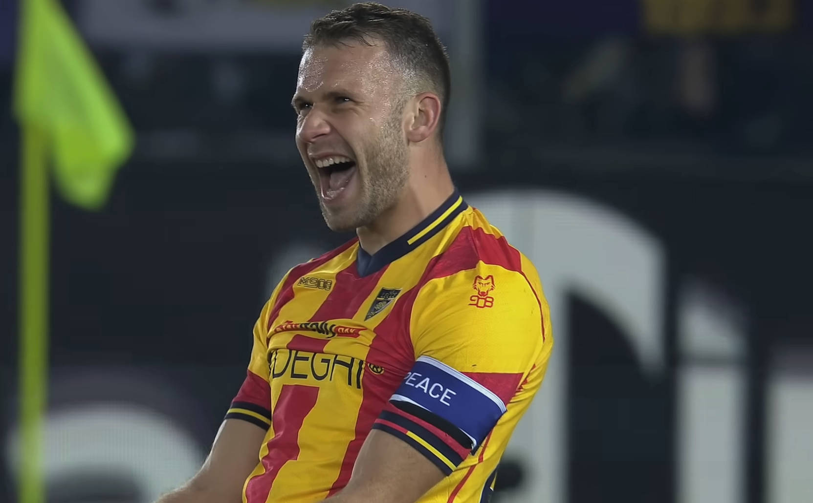 Blin festeggia la vittoria sulla Fiorentina